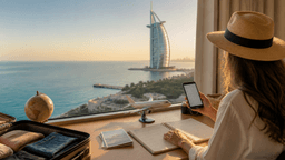 Traveler planning when to book a Dubai holiday package
