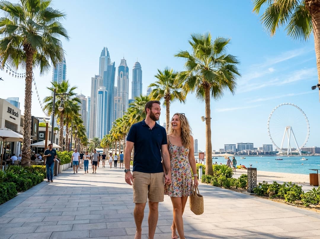 Dubai Honeymoon Weather on JBR Beach